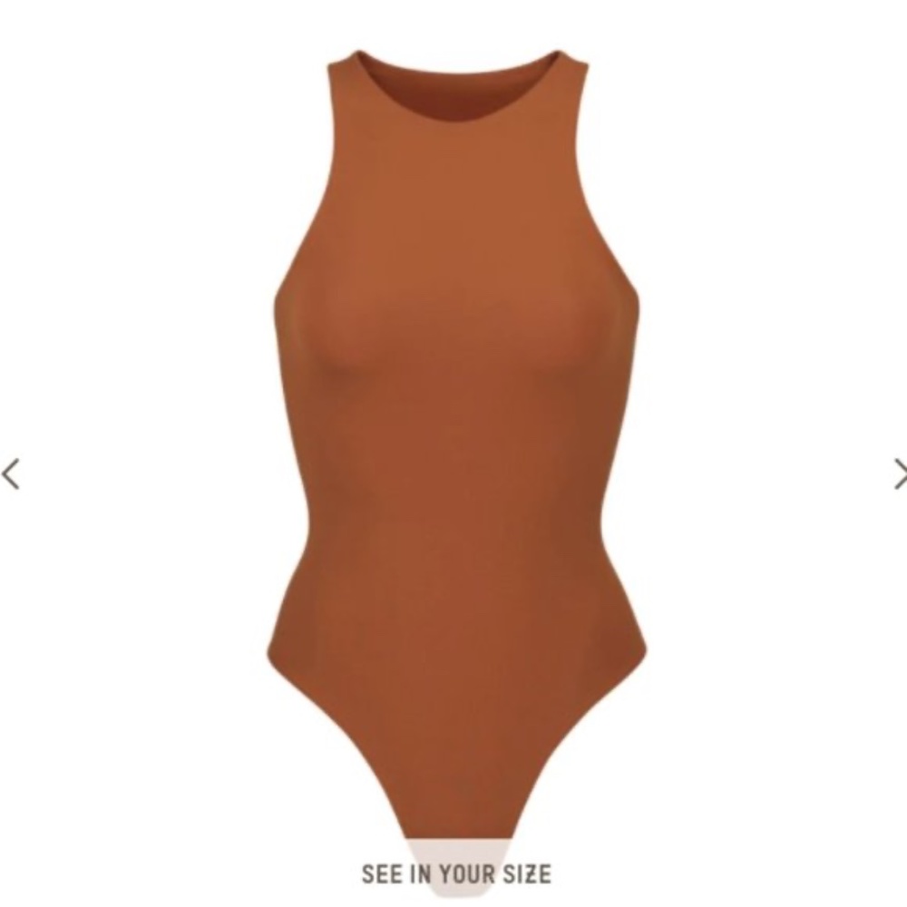 FITS EVERYBODY HIGH NECK BODYSUIT in COPPER (XS)